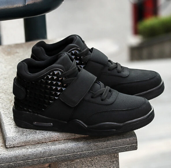 Новинка 2016 мужские весенние кроссовки для бега красные кожаные высокие дышащая