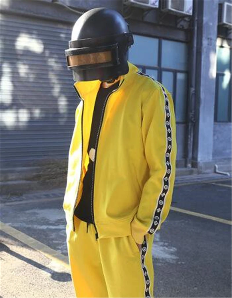 PUBG Yellow Cosplay Costume Cool Sports Suit For Kids Adult War Game Performance Halloween Party Wholesale Price Free shipping |