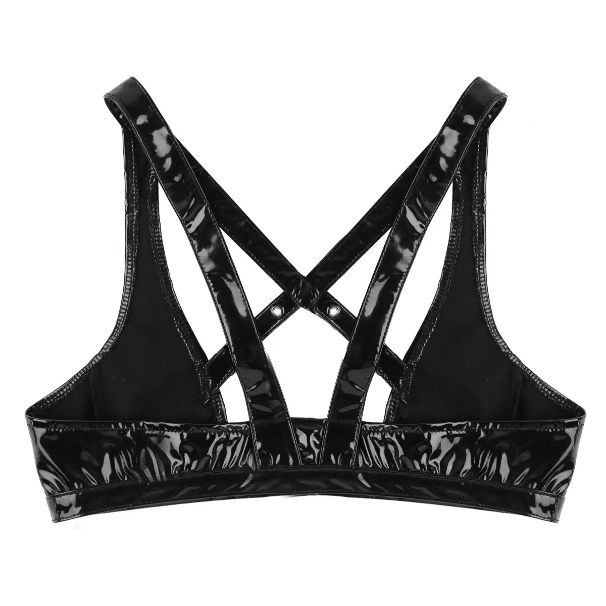 Пикантные женские туфли лодочки Черные Мягкие латексные нижнее белье пуш ап