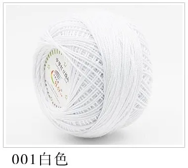 01 1 шт. = 50 г 3# кружевная пряжа хлопок пряжа для вязания крючком тонкая чесаная пряжа с использованием 2,5 мм пряжа для вязания крючком - Цвет: 01