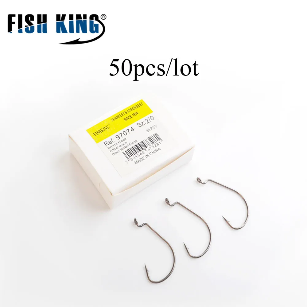 

FISH KING рыболовные крючки из высокоуглеродистой стали, воблеры, Мягкая приманка, джиг, аксессуары для ловли карпа, крючки с бородкой с кольцам...