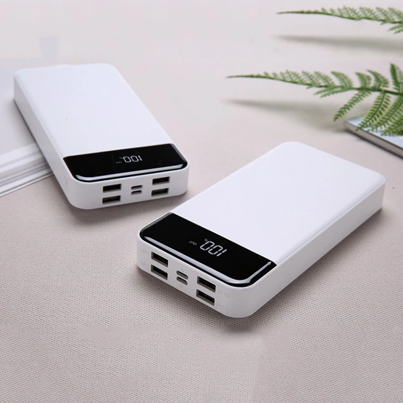 30000mAh 4USB мобильный силовой ЖК цифровой дисплей Зарядка сокровище Type C Мобильный