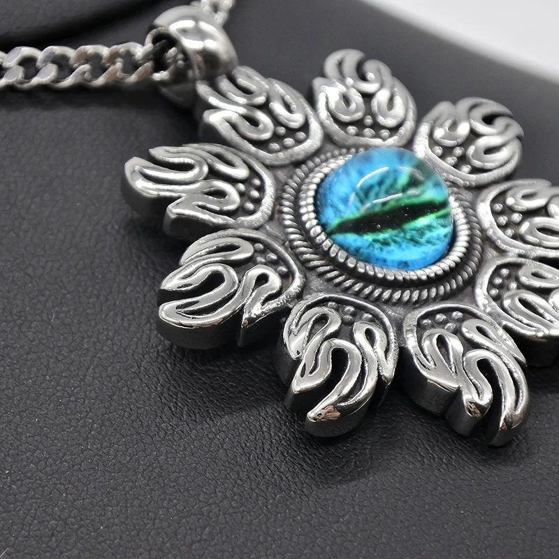 AMUMIU смешанный стеклянный кабошон с узором в виде Глаз Дракона подвеска