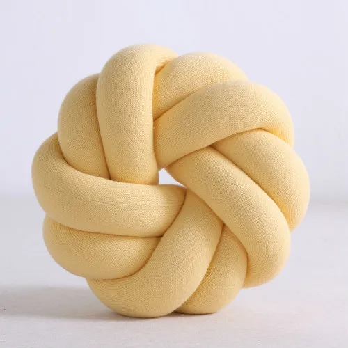 yellow IDouillet, креативная подушка ручной работы с круглым узлом, декоративный шар, подушка для пола, детский Декор, Детская плюшевая подушка - Цвет: yellow