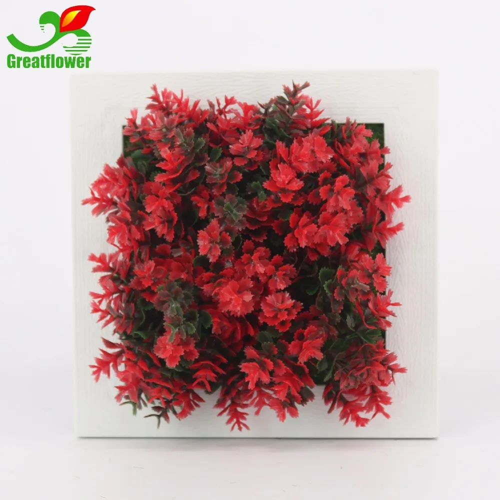 1pc Creative 3D Artificial Plant Frame Red Water Grass Wall Posted On The Home Shop Decoration Living Room Decor | Дом и сад