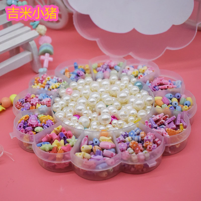 13 узоров бусины игрушки для детей Девочка Подарочная коробка DIY игрушка, обучающая завязывать шнурки ювелирные изделия браслет рукоделие ручной работы малыш материал игрушка для творчества