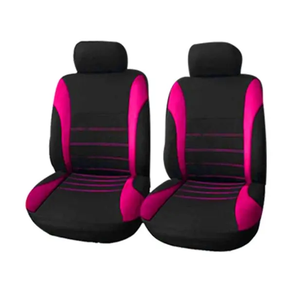 4pcs rose red Универсальные чехлы для автомобильных сидений из полиэфирной ткани, чехлы для автомобильных сидений, чехлы для автомобильных сидений, защита для автомобильных сидений, аксессуары для интерьера - Название цвета: 4pcs rose red