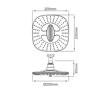Бесплатная доставка квадратная душевая головка водопада с хромированной