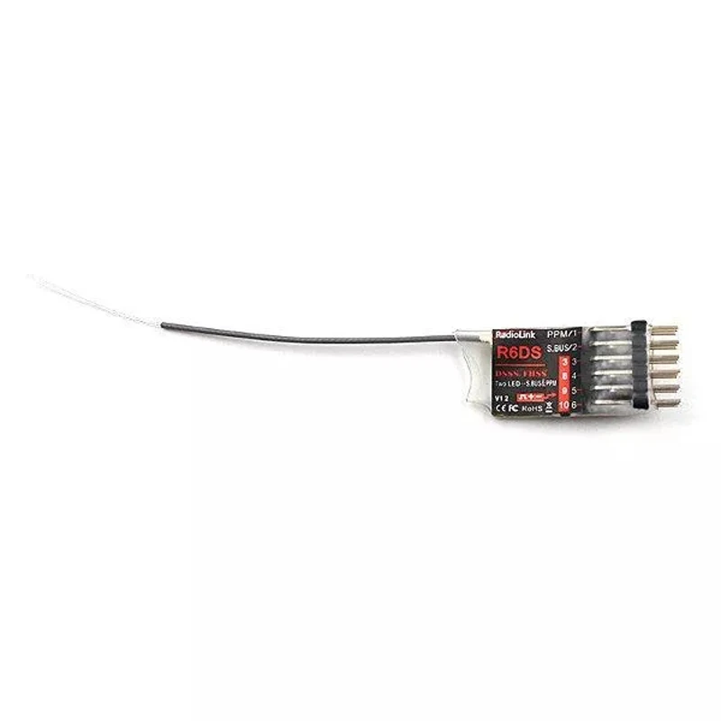 Pesenska оригинальный radiolink R6DS 2 4G 6CH PPM PWM SBUS Выход приемник спутникового приемника AT9