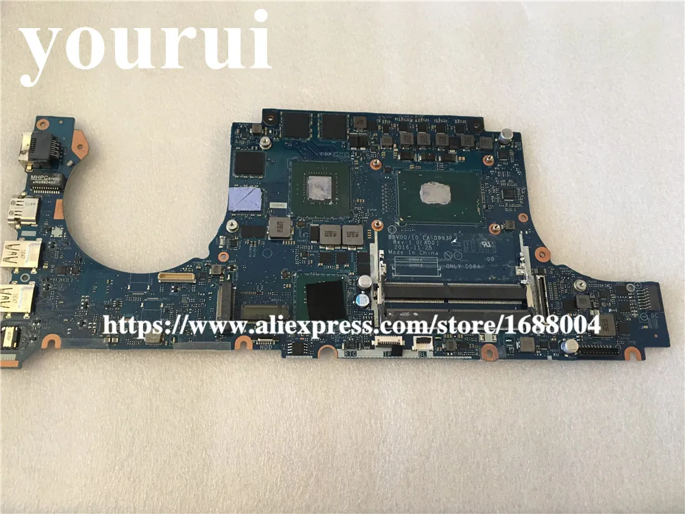 Для Dell Inspiron 7567 Материнская плата ноутбука LA D993P 0JG23N CN JG23N w/ i5 7300HQ Процессор и GTX1050 4GB