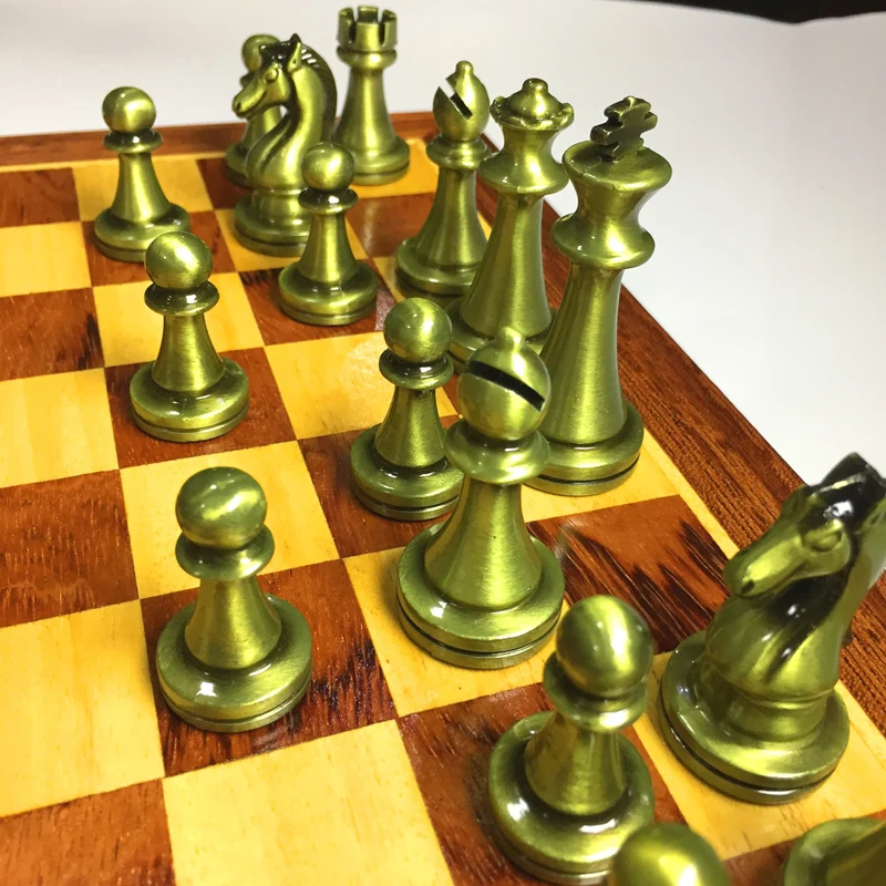 BSTFAMLY металлический Шахматный набор портативная игра в международные шахматы