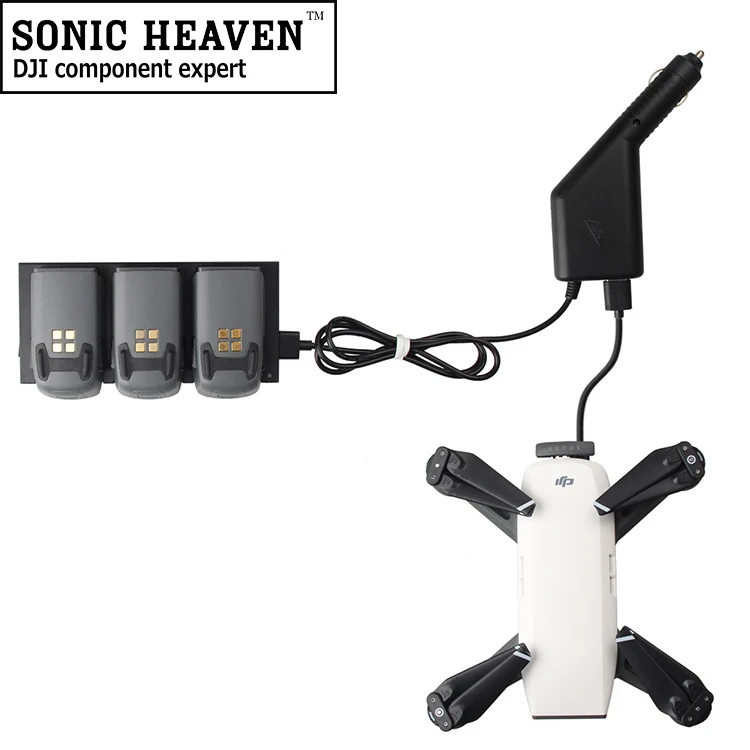 2in1 DJI Spark Mini RC Quadcopter Drone автомобильное зарядное устройство с аккумулятором и