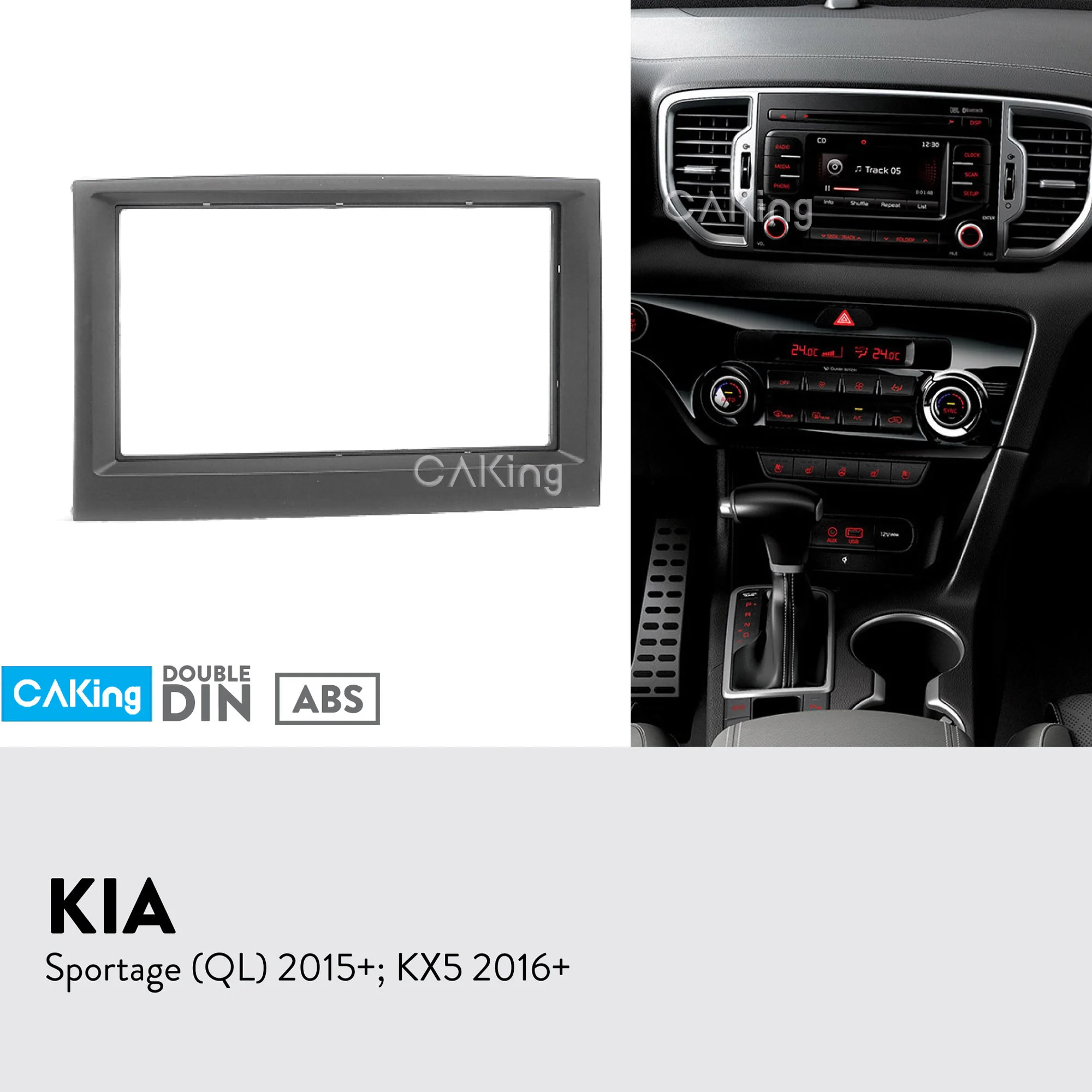 Двойной Din Автомобильный Радио панель для KIA Sportage(QL)+; KX5+ Dash комплект наборная доска Лицевая панель Крышка адаптера консоль рамка