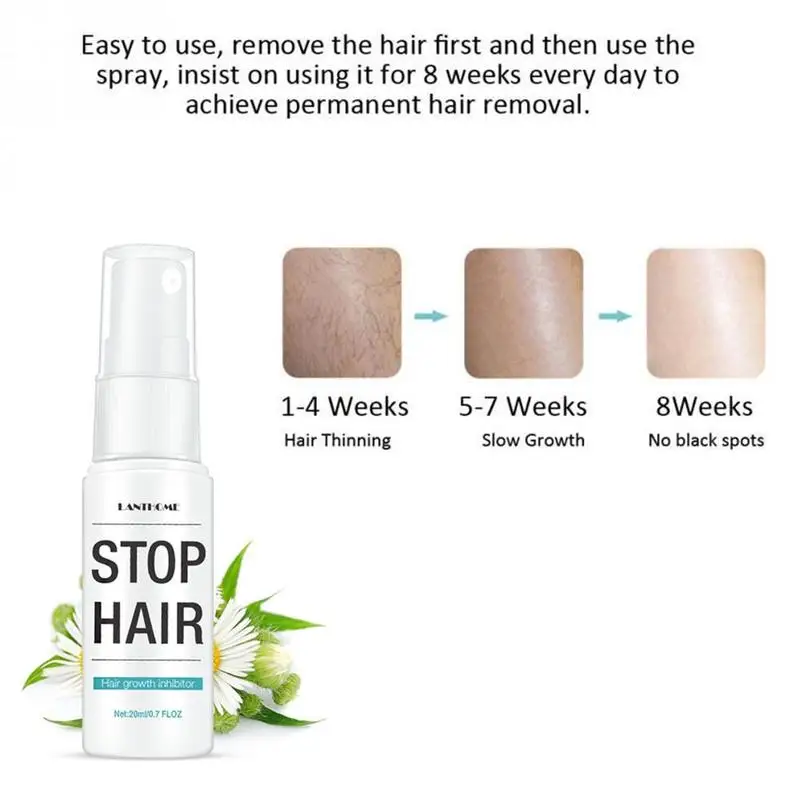 

Hair Growth Inhibitor Spray Reduce Hair Growth Whole Body Leg Body Armpit Hands Painless Depilation Liquid Spray