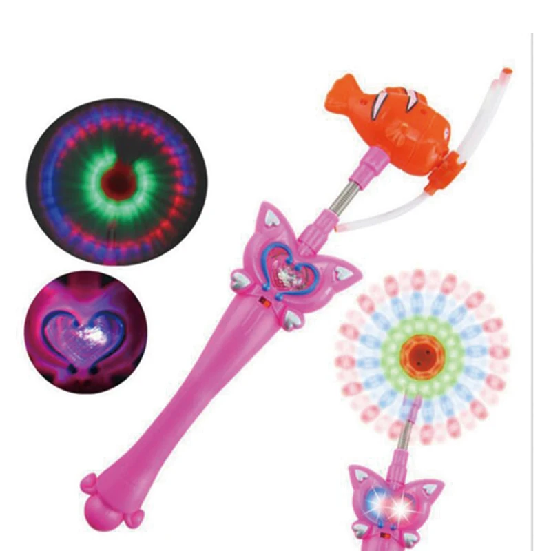 

birthday party decorations kids Light Up LED And Music Rainbow Spinning Windmill Glows Classic Toys For Children Kids Gift Party
