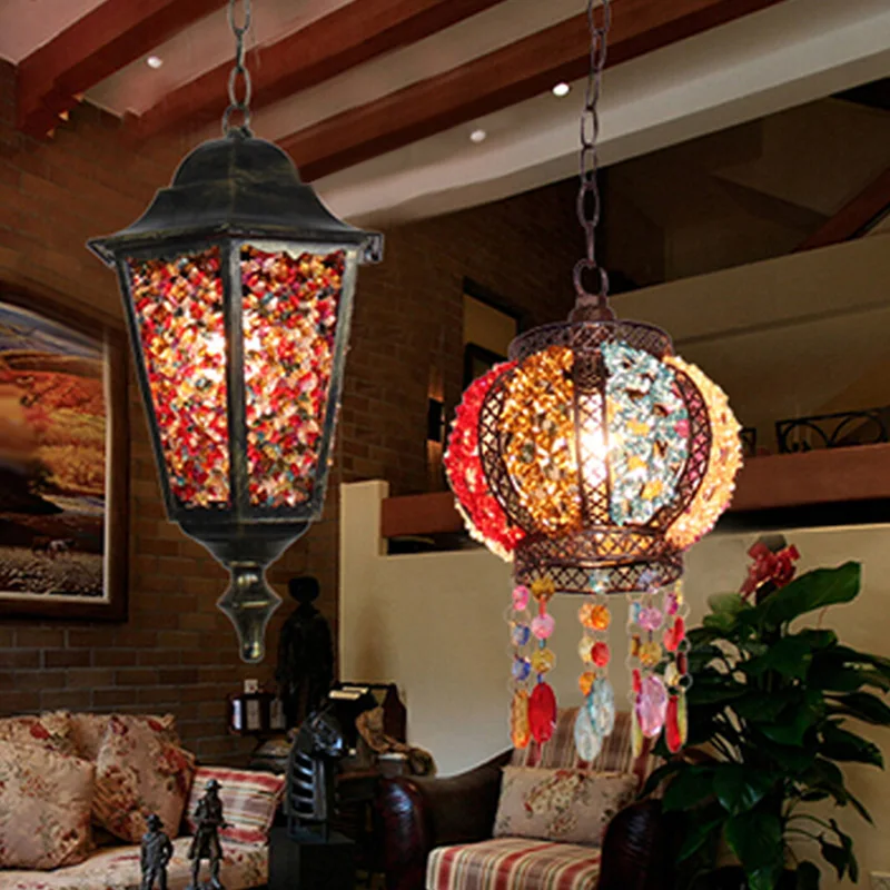 Кофейная кофейная люстра Американская деревня ретро креативная экзотическая