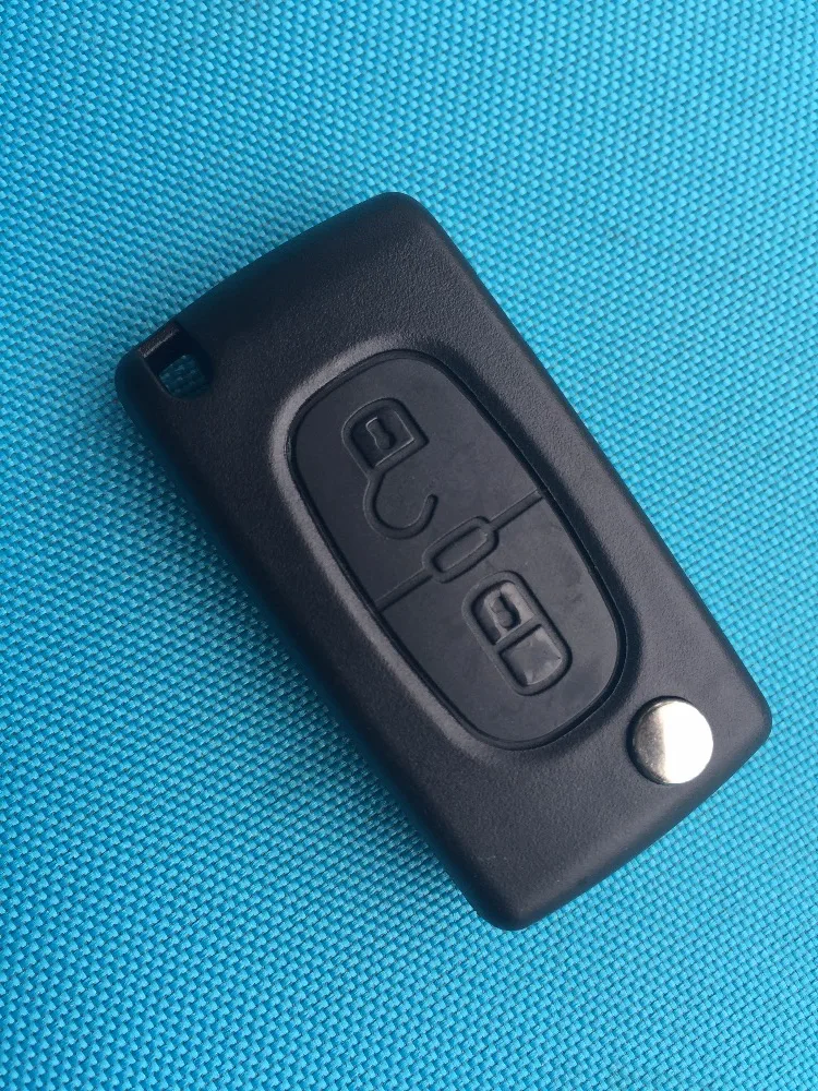 10 шт./лот Сменный Чехол для ключа Peugeot 2 кнопочный откидной пульта дистанционного