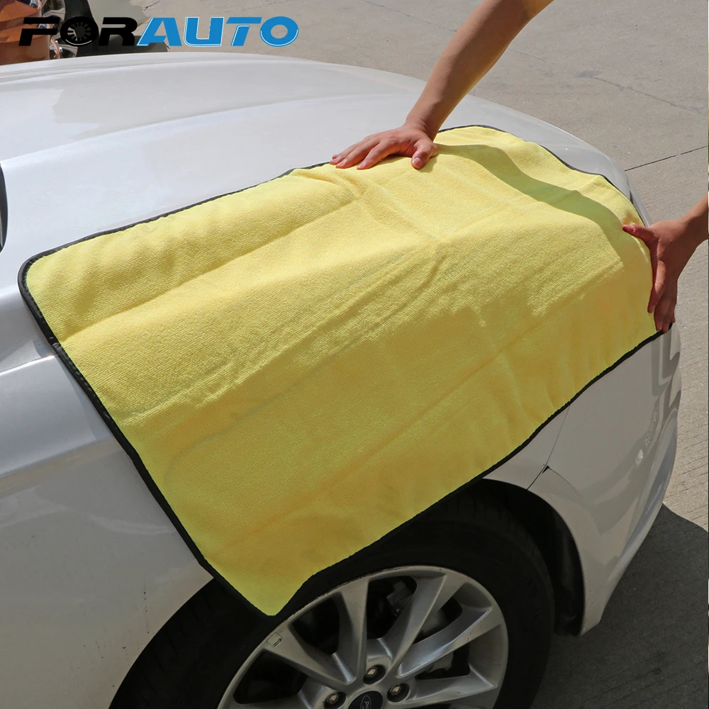 FORAUTO полотенце для мытья автомобиля 92*56 см большая ткань из микрофибры сушильное полотенце супер абсорбент автомобиль-Стайлинг уход за автомобилем моющие чистящие средства