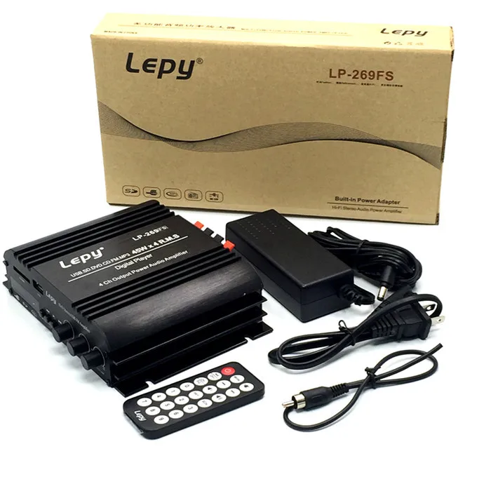 20 шт./лот Bluetooth Lepy 269S 4 канальный усилитель мощности автомобиля домой + 5A Мощность
