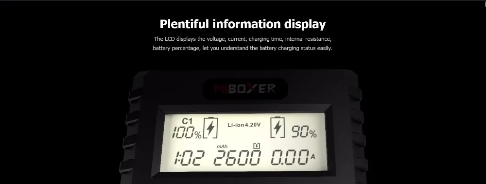 Miboxer полностью автоматическая интеллектуальная C2-3000 зарядного устройства с 8 полностью автоматическими функциями безопасности и высокой эффективности