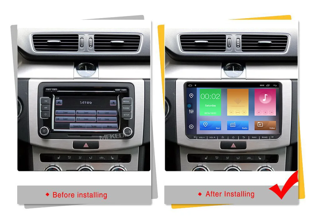 MEKEDE " Android 9,1 Автомобильный gps навигатор для VW GOLF 5, 6 Polo Passat b5, Jetta Tiguan Touran Skoda, seat, canbus, 32 ГБ rom