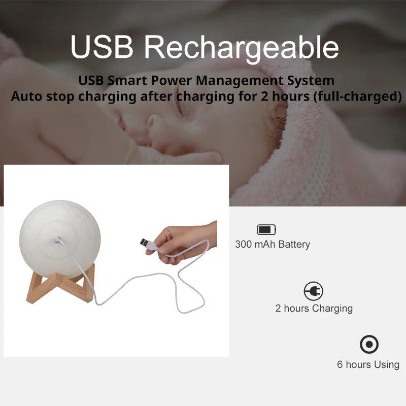 Лампа Новое поступление 3D принт звезда луна лампа красочные изменить сенсорный