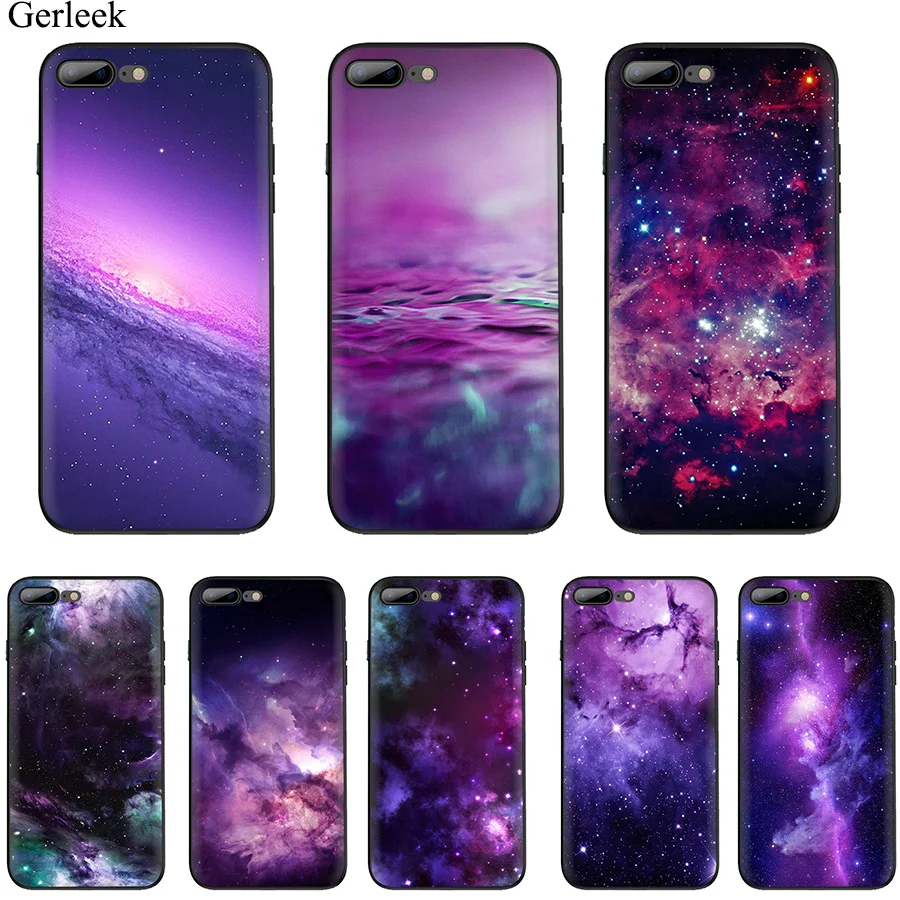 Desxz Interstellar фиолетовый космический клуб мягкий TPU чехол для iPhone 5 5S SE 6 6s 7 8 Plus X XR XS MAX
