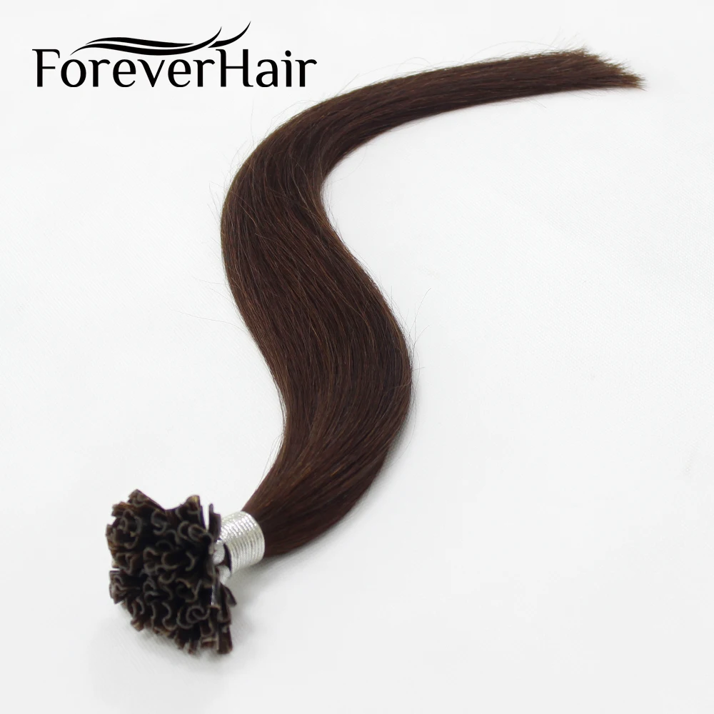 FOREVER HAIR 0 8 г/локон 18 &quotRemy Nail U Tip Prebond Кератин клей человеческие волосы для