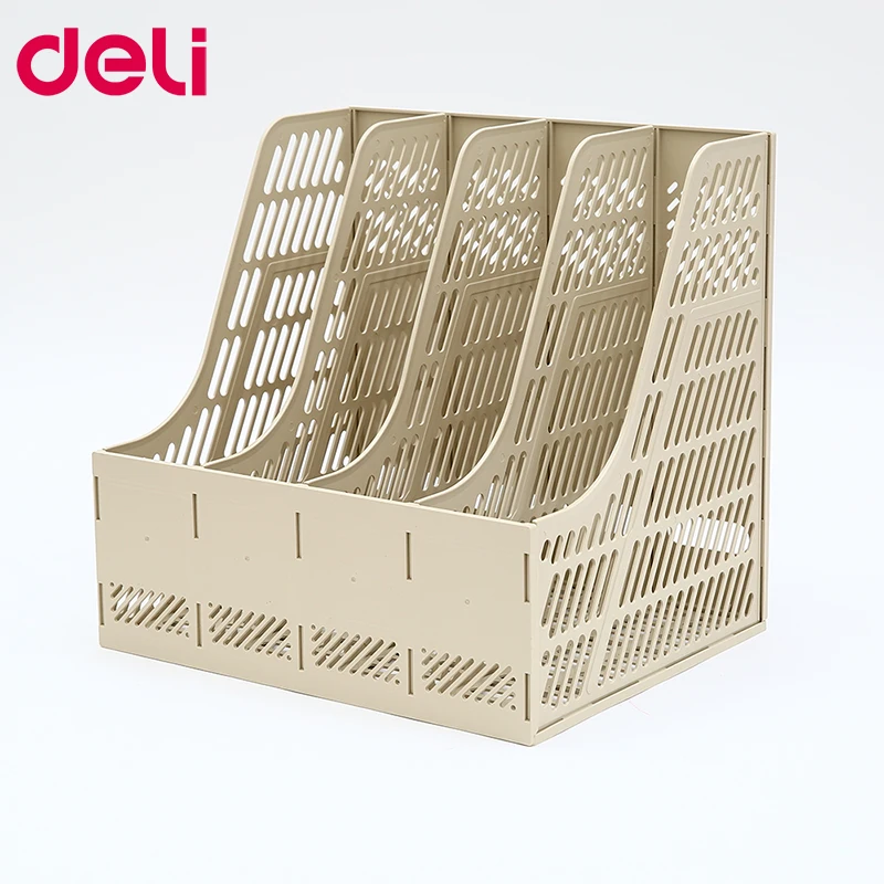 Deli 9845 лотки для документов, коробка для файлов, функциональный органайзер для файлов, 3 чехла, Настольная папка для хранения файлов с этикеткой