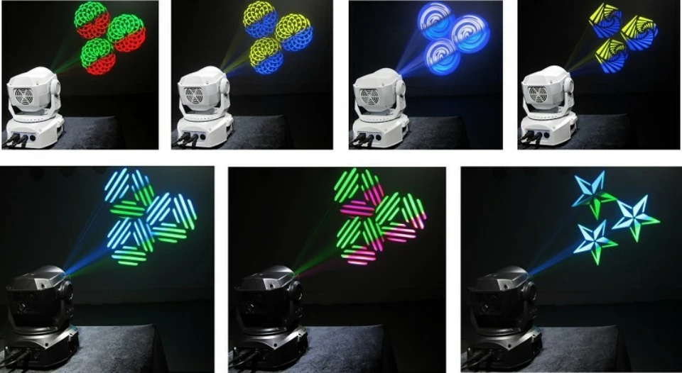 2 шт./лот + flightcase LED Moving head spot 60 Вт/75 Вт/90 Вт RGB Gobo сценический свет DMX с 3 фасетными