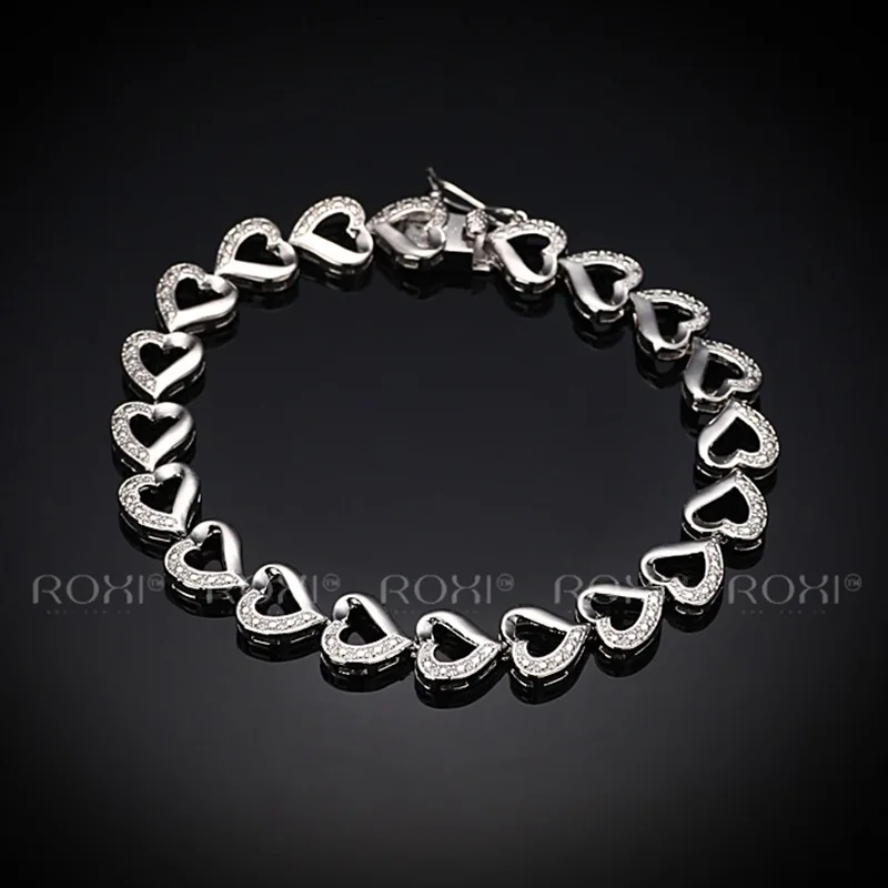 ROXI best-selling models of foreign trade wholesale jewelry Cubic Zirconia Heart Bracelet Taobao a generation fat | Украшения и