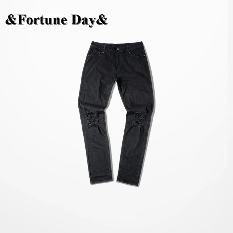 Мужские облегающие рваные джинсы swag черные в стиле хип-хоп байкерские джоггеры