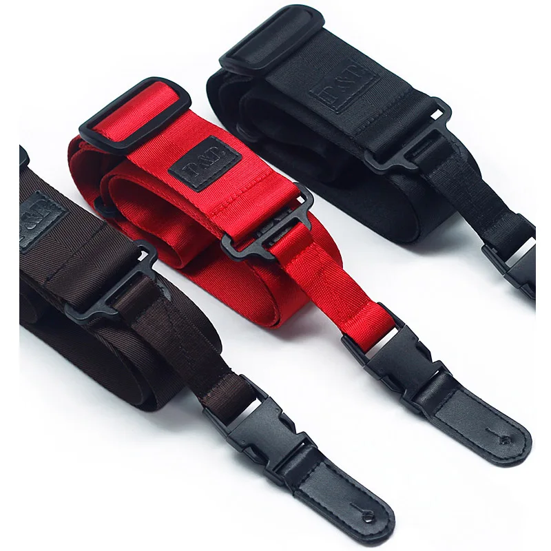 

Качественный ремень для гитары, наплечный ремень с кожаными концами, регулируемый ремень для гитары из полиэстера и нейлона, бесплатная дос...