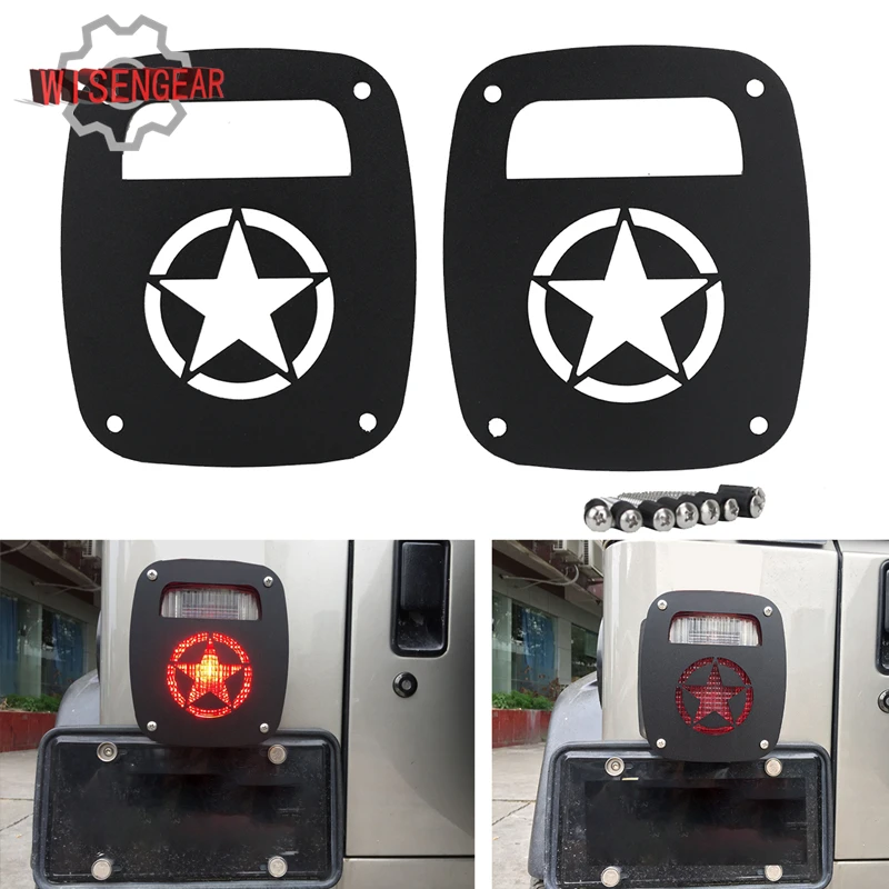 Военный Звездный задний фонарь для Jeep Wrangler Rubicon TJ YJ 1987 2006 Защита задних фар
