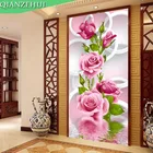 Вышивка QIANZEHUI, сделай сам, пейзаж, вышивка крестиком, цветущая богатая Милая Роза, вертикальная полная вышивка, вышивка крестиком