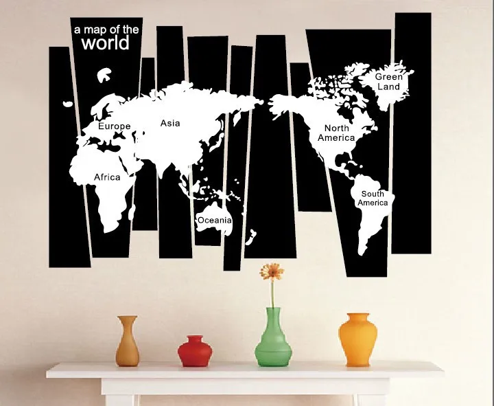 

8120/A Map Of World/75*105cm creative make-up trade the world map wall sticker