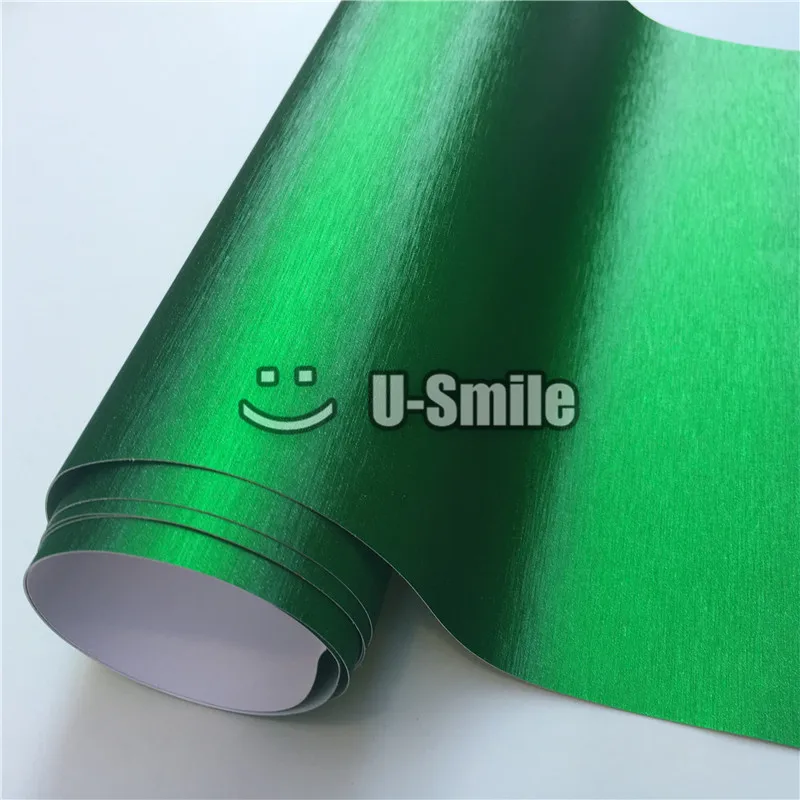 

Premium Matte Chrome Brushed Green Vinyl Folie Bubble Free For Car Wrapping