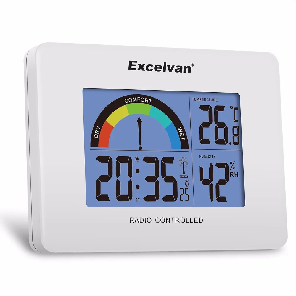 Excelvan цифровой радио управление будильник термометр гигрометр метр температура