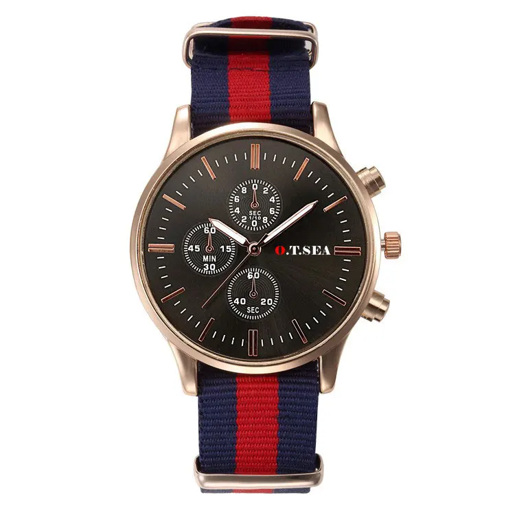 Часы наручные O.T.SEA мужские/женские кварцевые с нейлоновым ремешком 9884|relogio brand|watch