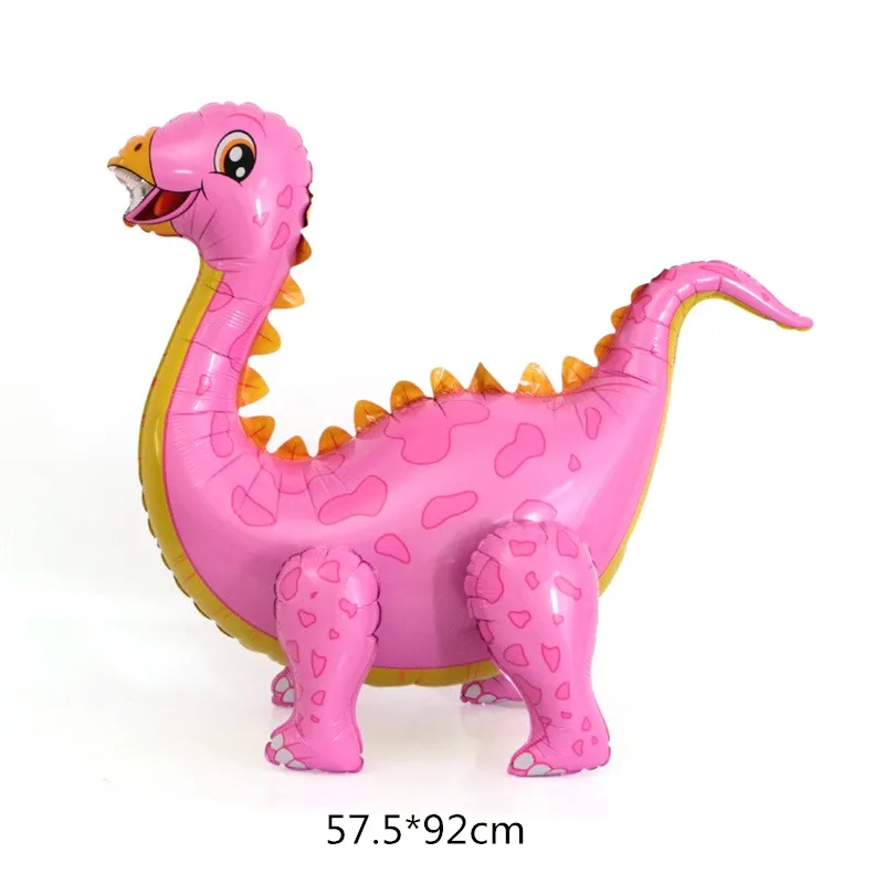 Pink stegosaurus 1 шт большой 4D ходячий динозавр фольгированные шары для мальчиков воздушные шарики в виде животных Детский динозавр день Рождения Вечеринка мир Юрского периода декоративный шар - Цвет: Pink stegosaurus