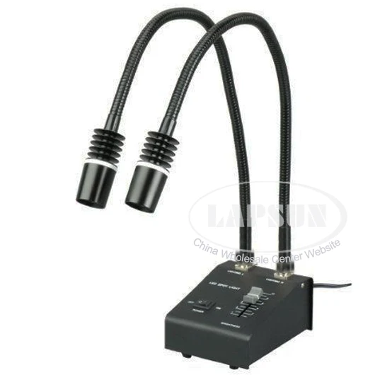Осветитель с двумя светодиодными ламсветильник 6 Вт 6400 к 110 240 В|microscope light source|microscope