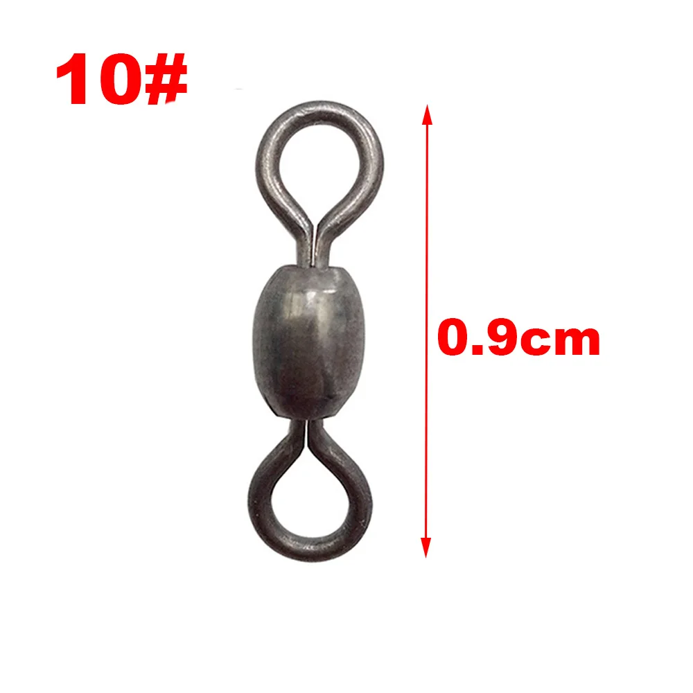 Black 10 Hyaena 150 шт. рыболовные Вертлюги для крана с твердым кольцом, рыболовный крючок с соединителем, рыболовные снасти, аксессуары - Цвет: Black 10