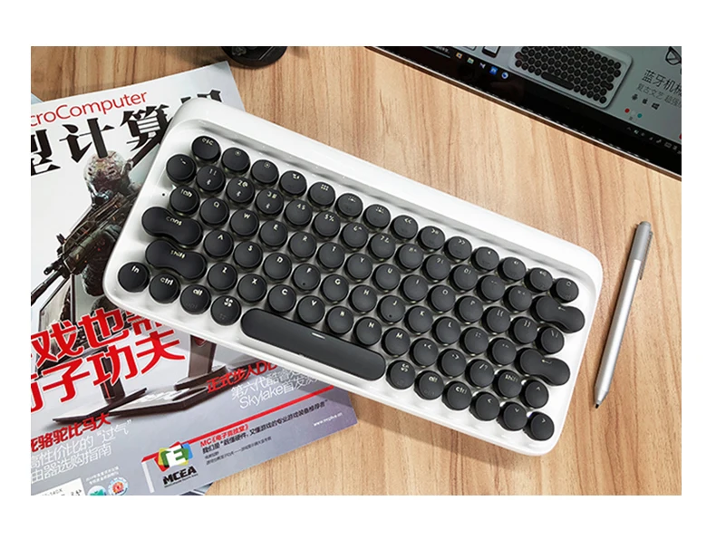 Креативный игровой Мини Портативный dot bluetooth механическая клавиатура Беспроводная для телефона iPad MAC девушка планшет пишущая машинка