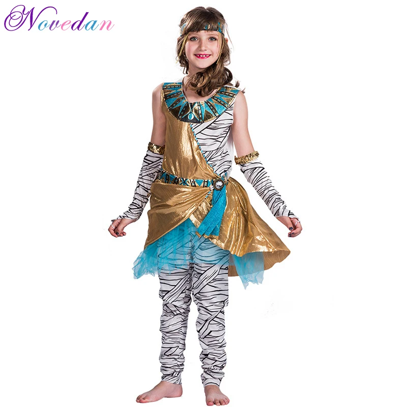 Костюмы на Хэллоуин для девочек египетская богиня принцесса зомби Костюм мумии