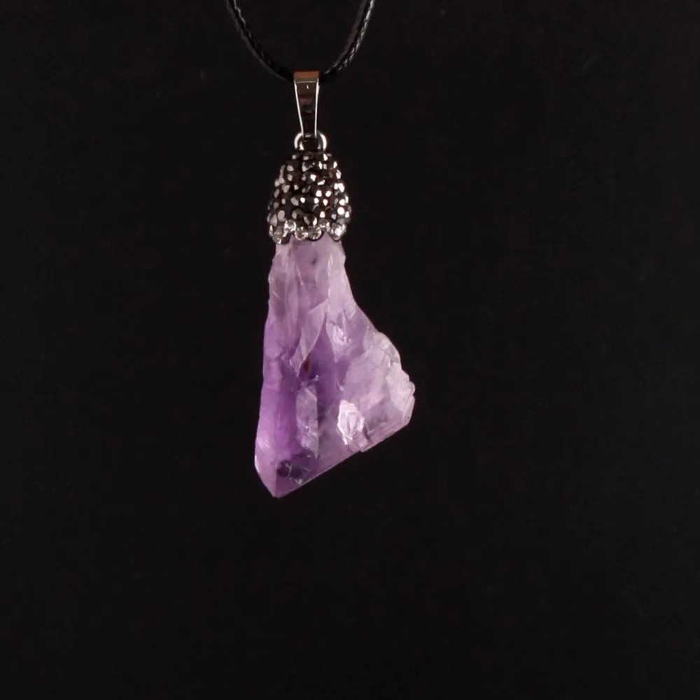 Druzy натуральный аметист кварца цитрин кристалл кулон Бесплатная форма