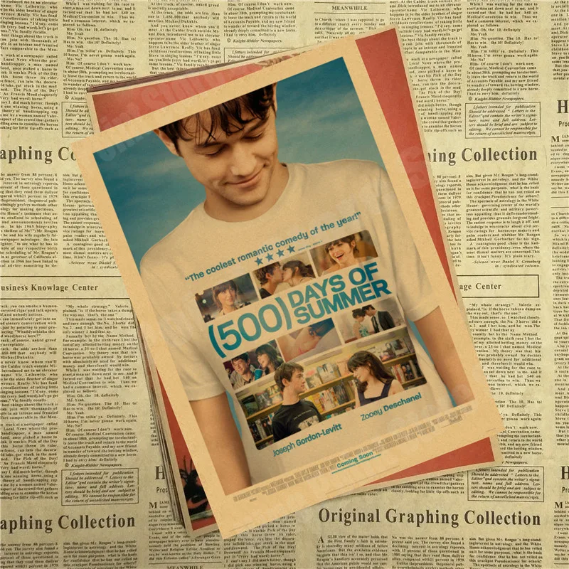 Постер из крафт бумаги для классического фильма дней лета 500 декоративный