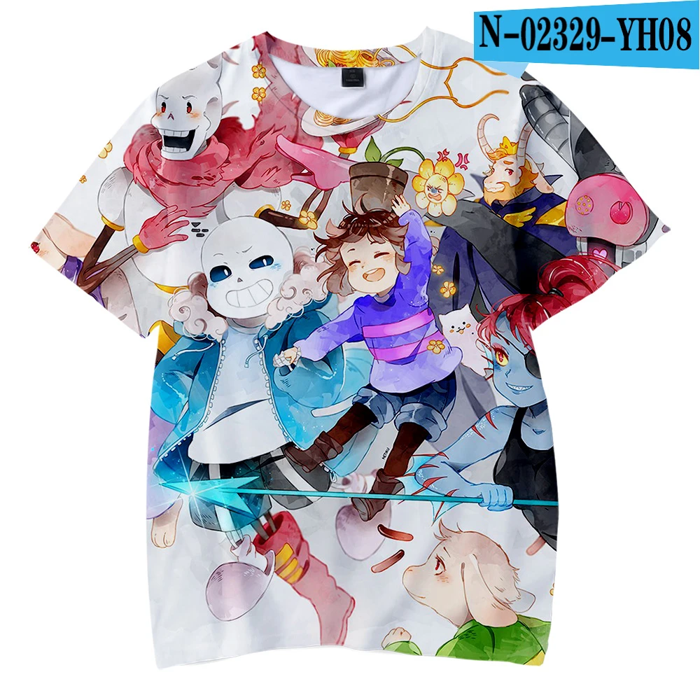 Undertale/Модная Детская футболка с 3D рисунком Уличная Повседневная футболка с короткими рукавами для мальчиков, коллекция года - Цвет: N02329