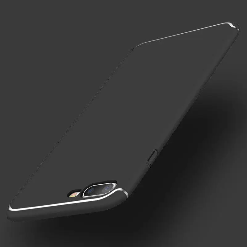 Черный 6 цветов для iPhone 6/7/8 Plus X мятно-зеленый Роскошный Матовый ультратонкий чехол для защиты телефона чехол для iPhone X 6 s 7 8 - Цвет: Черный