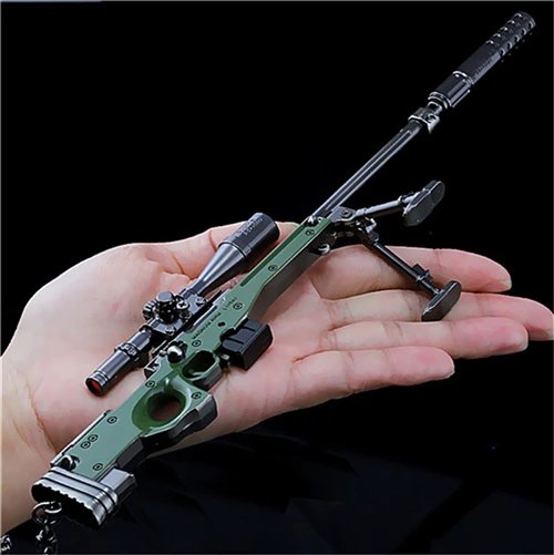 PUBG Game Playerunknown's Battlegrounds AWM Metal Keychain Pendant Accessories Chicken Dinner | Action Figures