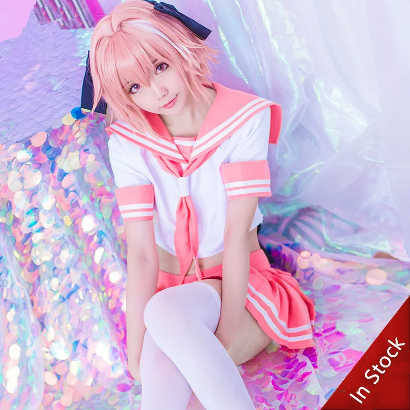 Fate/Grand Order Fate Apocrypha Rider Astolfo Cosplay JK школьная форма матросский костюм женский модный